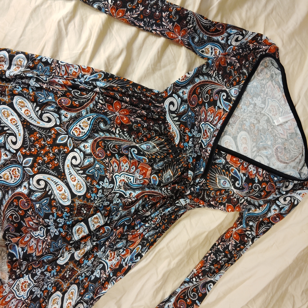 Paisley Long Sleeve Dress